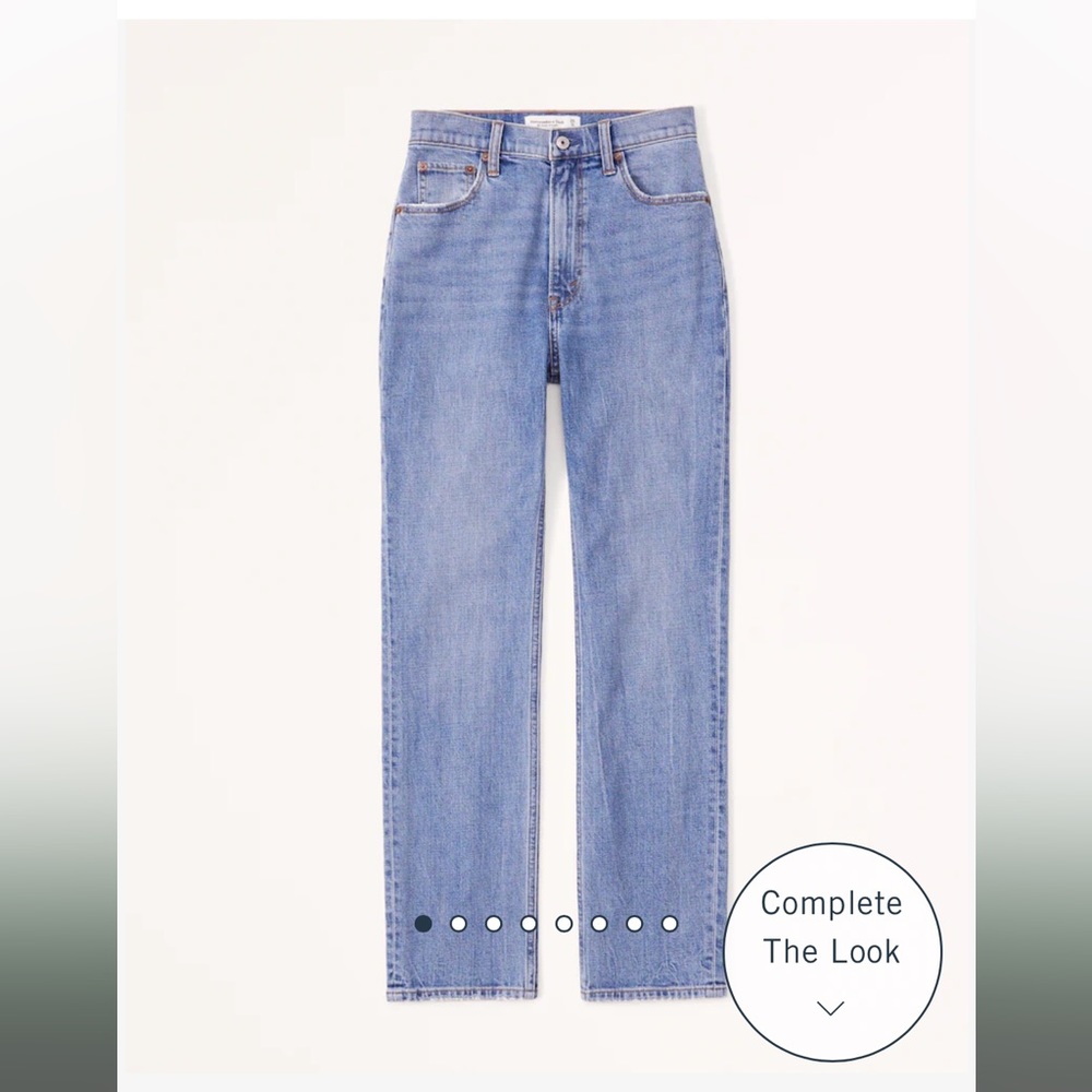 Abercrombie Ultra High Rise Ankle Straight Jean